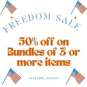 50% off on bundles of 3 or more items - July 4th sale